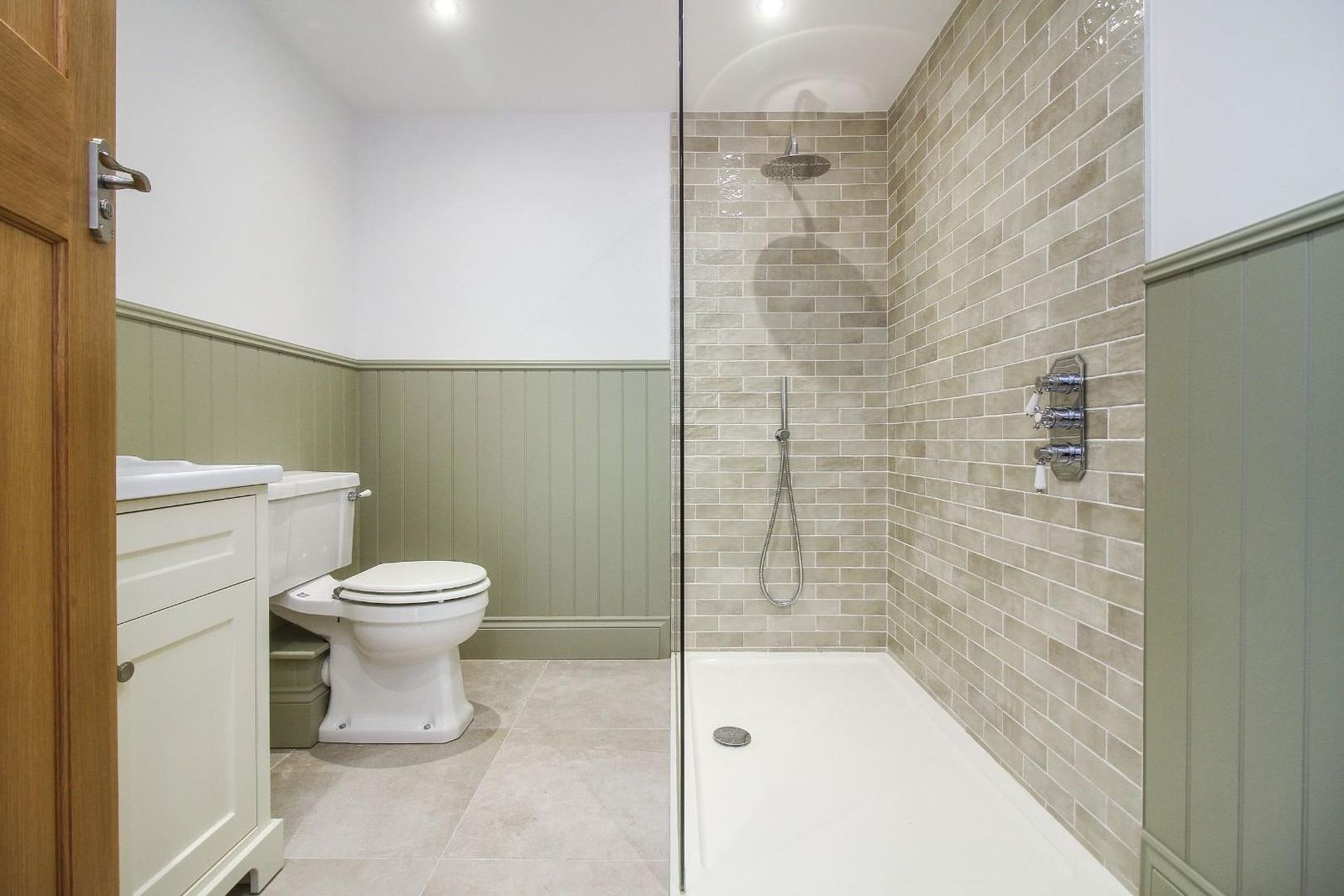 Master bathroom in farm house renovation