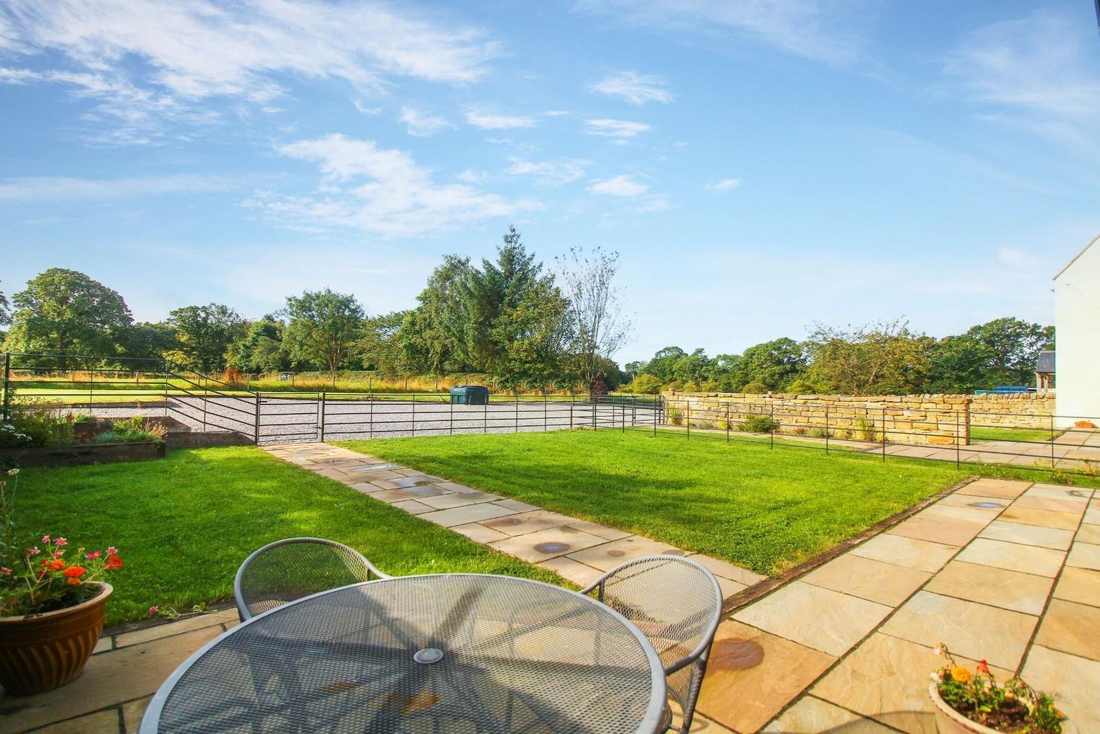 Patio and garden after handover.
